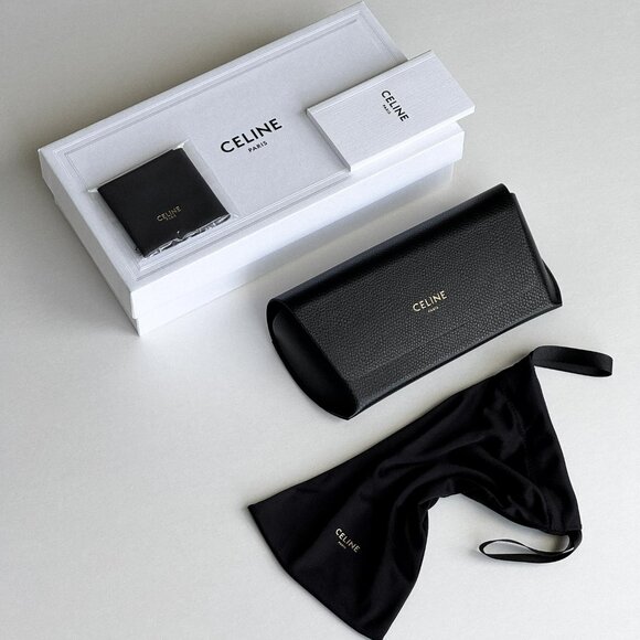 Celine 3 DOTS Women Sunglasses Black Grey Gradient Cl4002UN 01B NEW AUTHENTIC - Picture 11 of 13